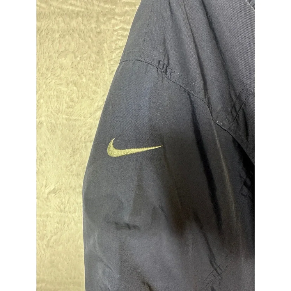 Nike Vintage USA Logo Hooded Windbreaker Jacket Navy Blue Mens XL